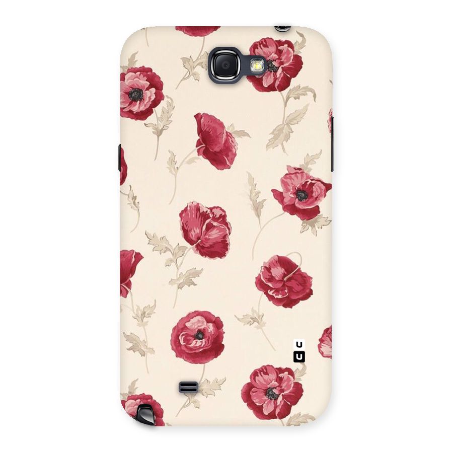 Red Rose Floral Art Back Case for Galaxy Note 2