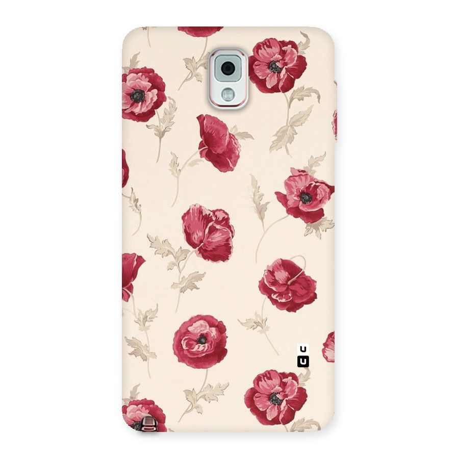 Red Rose Floral Art Back Case for Galaxy Note 3