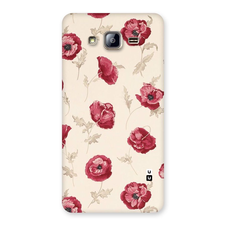 Red Rose Floral Art Back Case for Galaxy On5