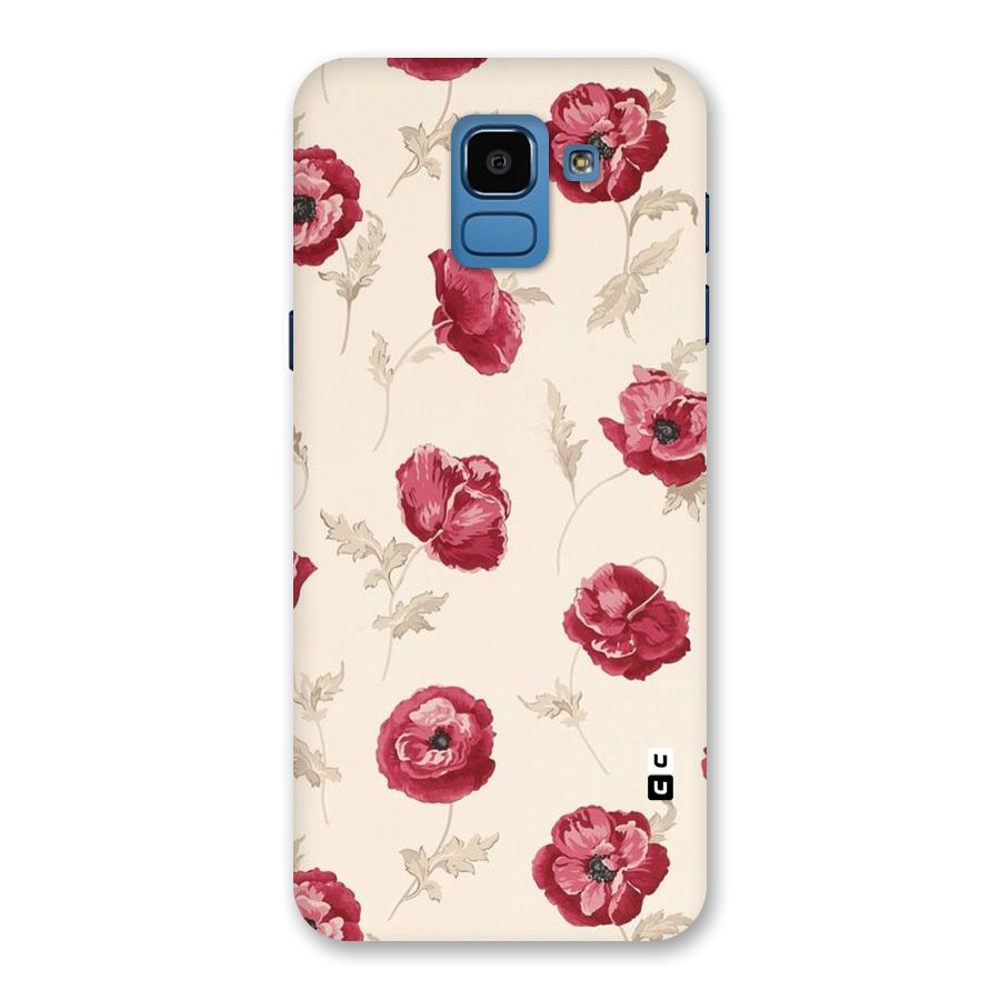 Red Rose Floral Art Back Case for Galaxy On6