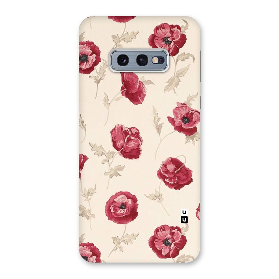 Red Rose Floral Art Back Case for Galaxy S10e