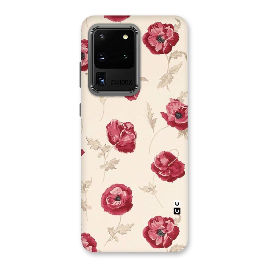 Red Rose Floral Art Back Case for Galaxy S20 Ultra