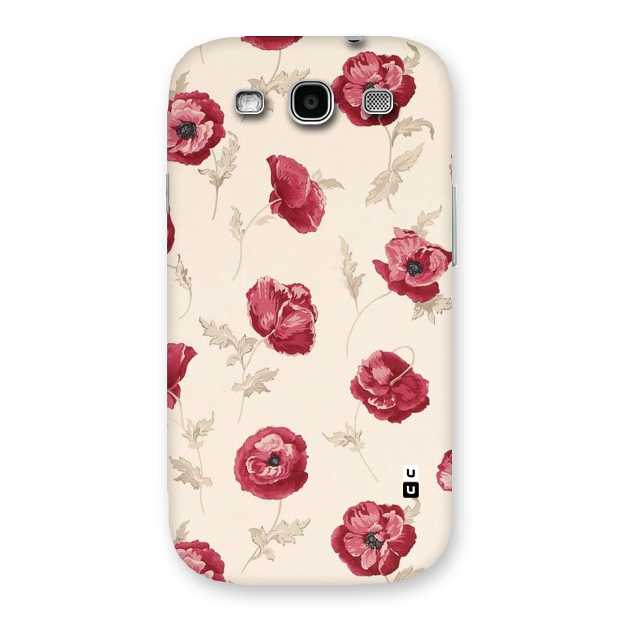 Red Rose Floral Art Back Case for Galaxy S3