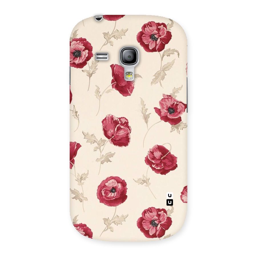 Red Rose Floral Art Back Case for Galaxy S3 Mini