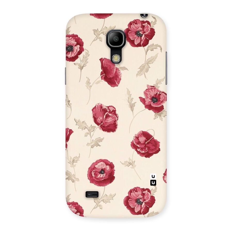 Red Rose Floral Art Back Case for Galaxy S4 Mini