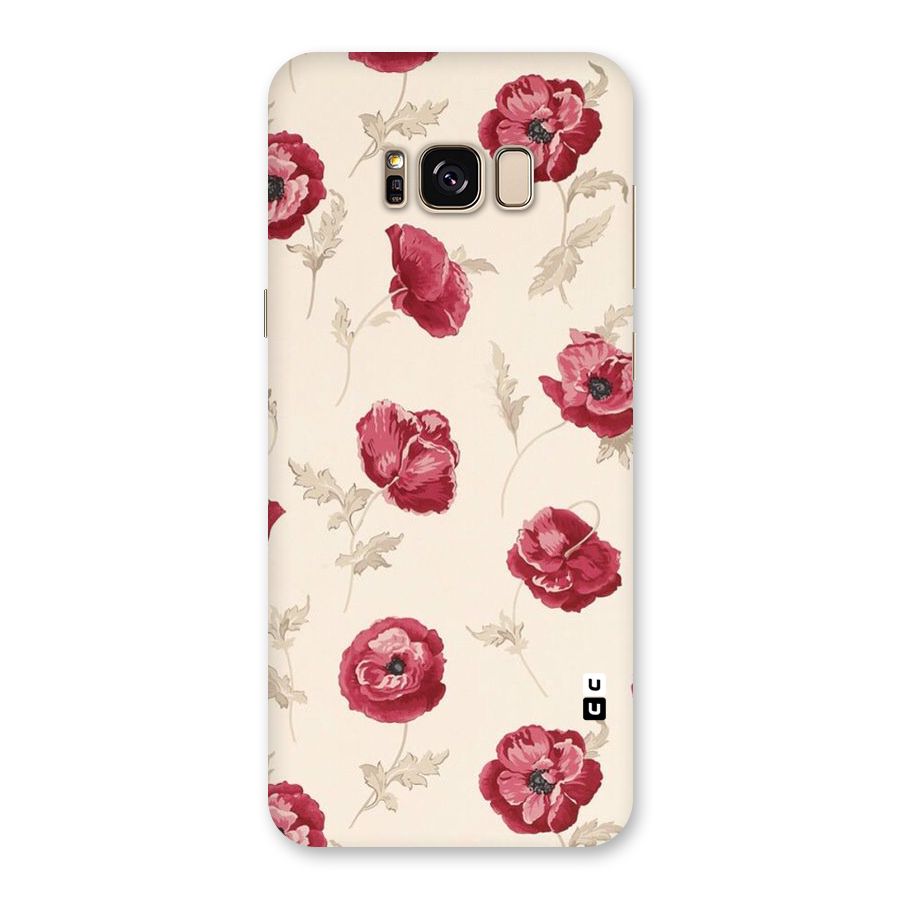 Red Rose Floral Art Back Case for Galaxy S8 Plus