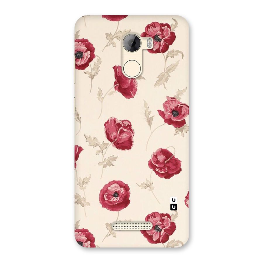 Red Rose Floral Art Back Case for Gionee A1 LIte