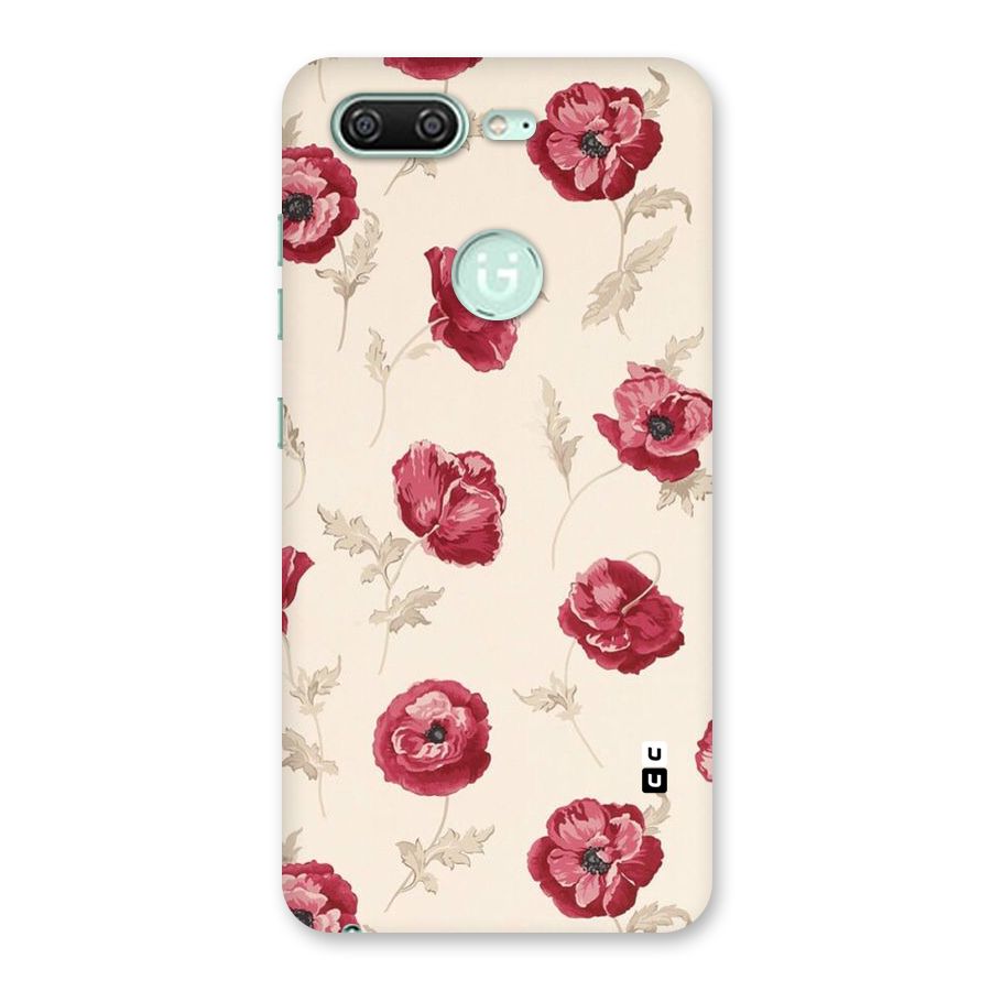 Red Rose Floral Art Back Case for Gionee S10