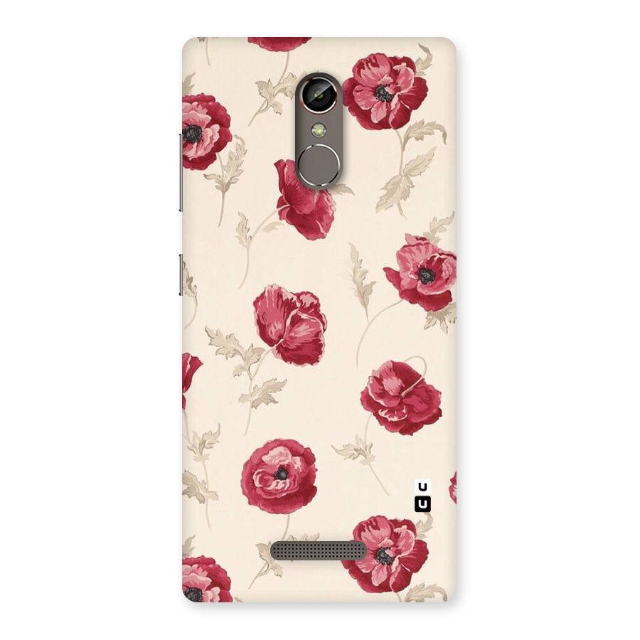 Red Rose Floral Art Back Case for Gionee S6s