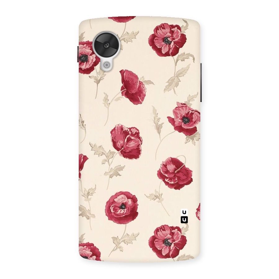 Red Rose Floral Art Back Case for Google Nexsus 5