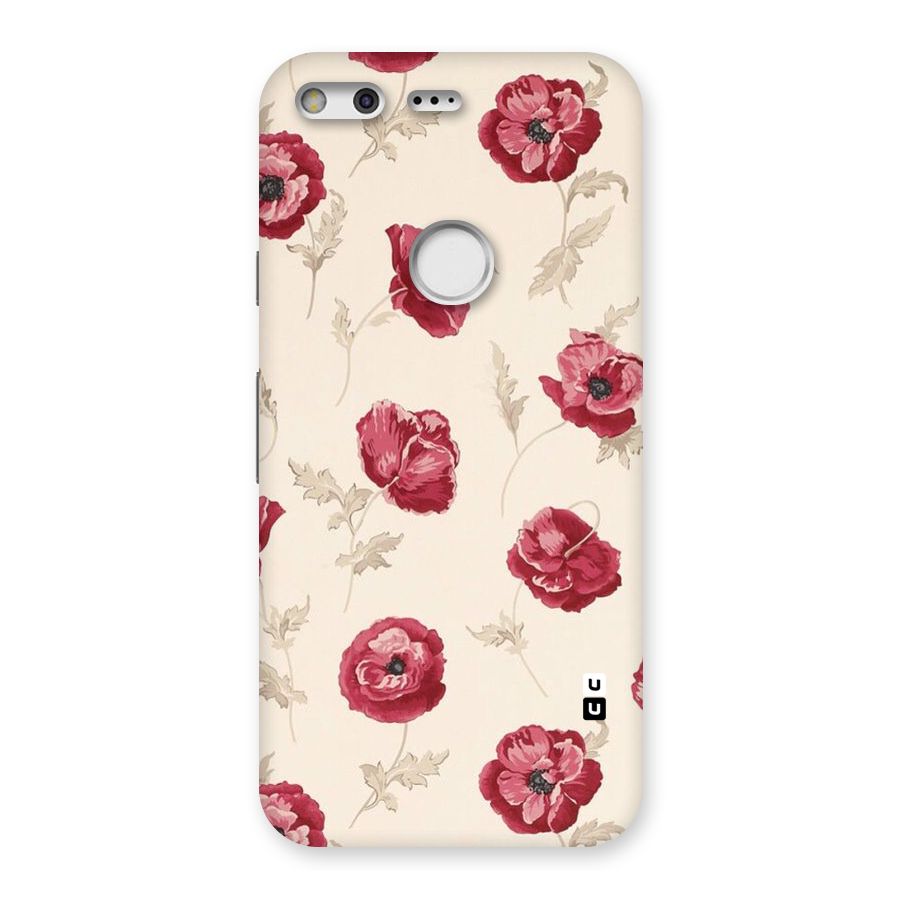 Red Rose Floral Art Back Case for Google Pixel