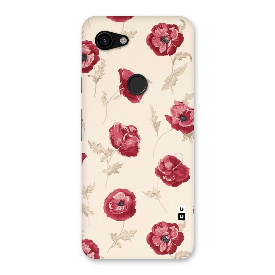 Red Rose Floral Art Back Case for Google Pixel 3a