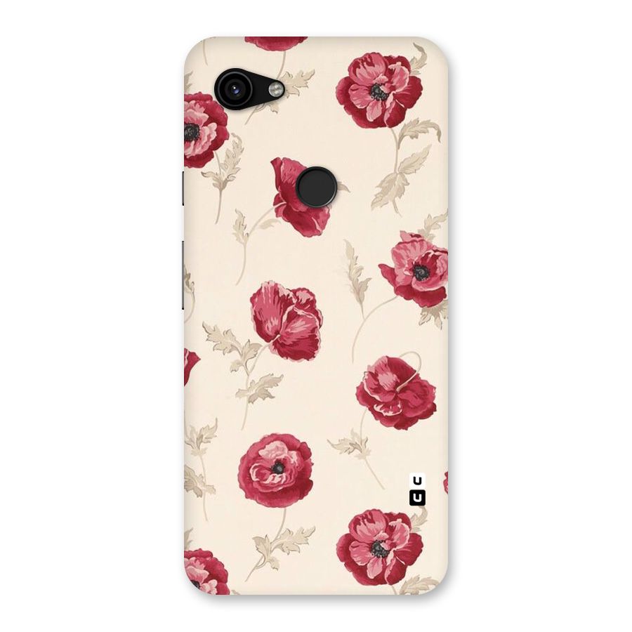Red Rose Floral Art Back Case for Google Pixel 3a XL