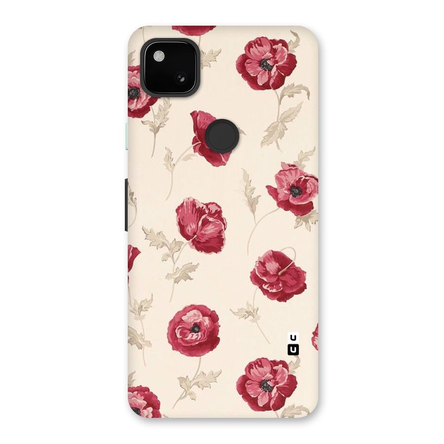 Red Rose Floral Art Back Case for Google Pixel 4a