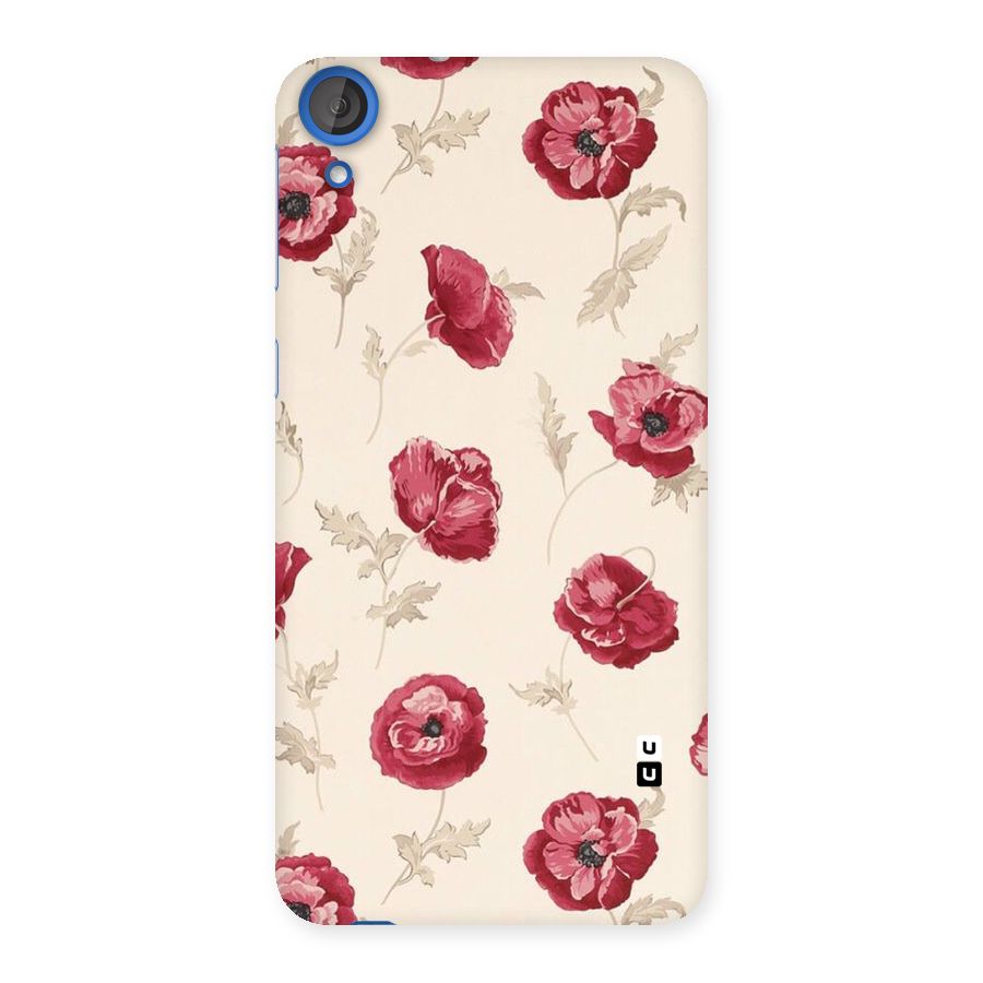 Red Rose Floral Art Back Case for HTC Desire 820
