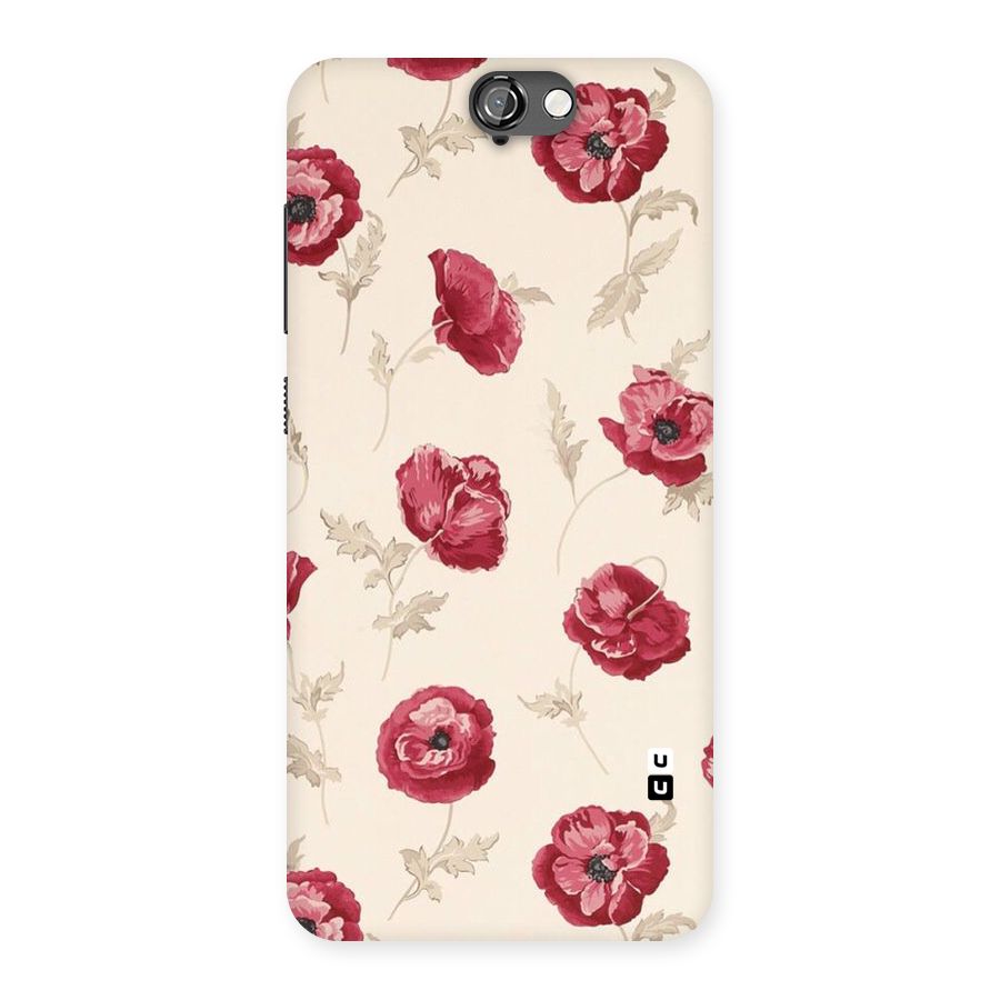 Red Rose Floral Art Back Case for HTC One A9