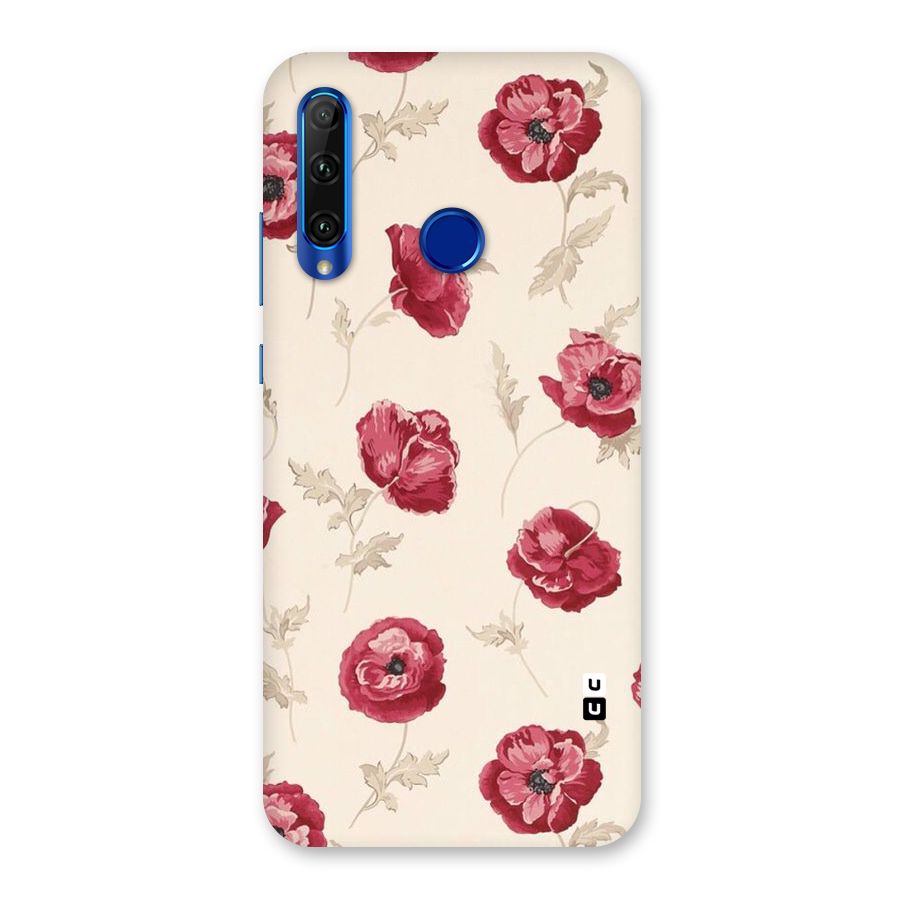 Red Rose Floral Art Back Case for Honor 20i