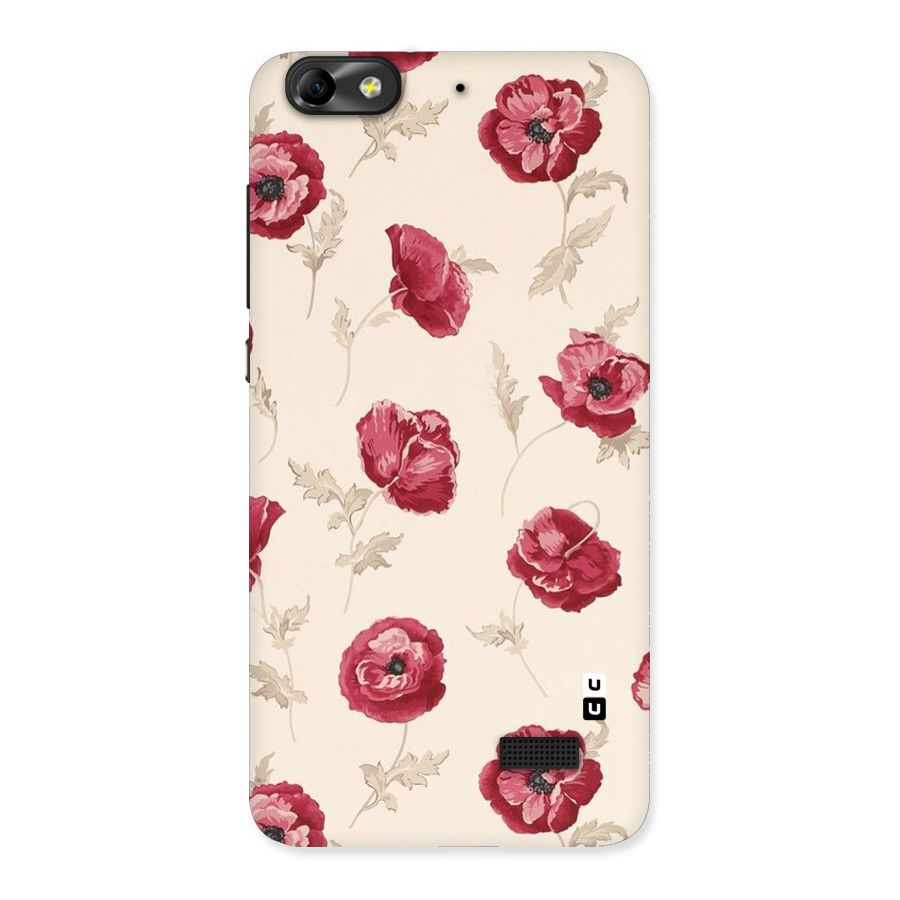 Red Rose Floral Art Back Case for Honor 4C