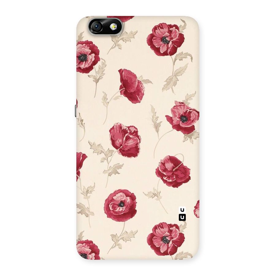 Red Rose Floral Art Back Case for Honor 4X