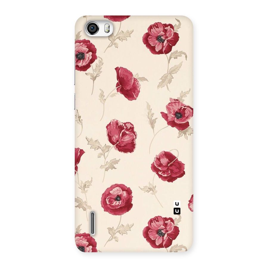 Red Rose Floral Art Back Case for Honor 6