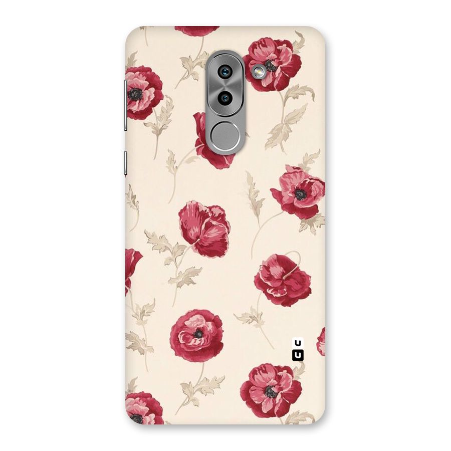 Red Rose Floral Art Back Case for Honor 6X