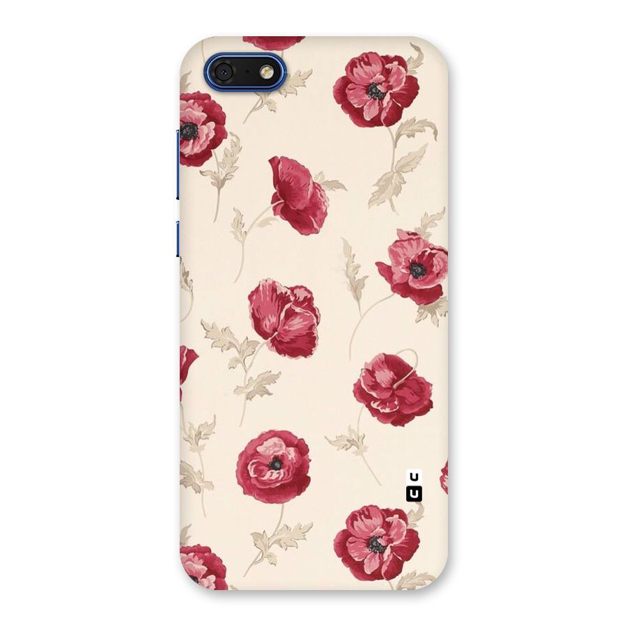 Red Rose Floral Art Back Case for Honor 7s