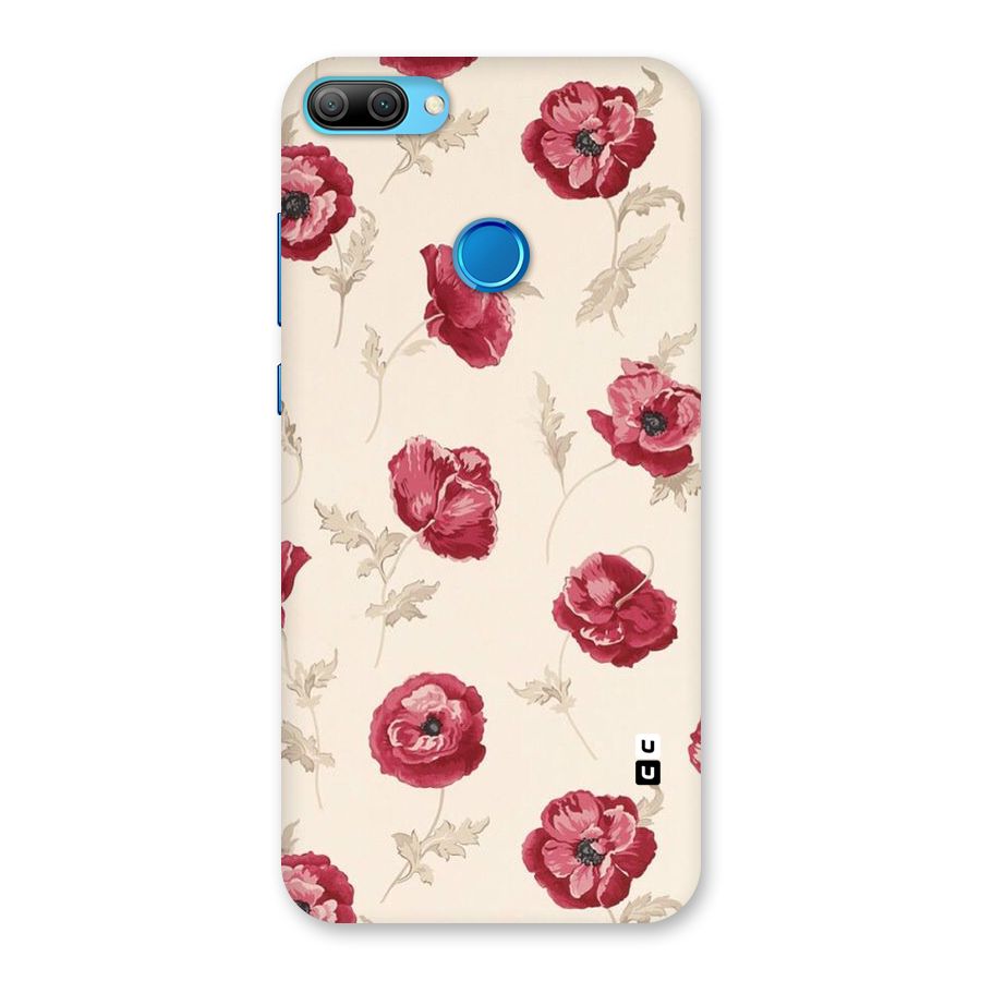 Red Rose Floral Art Back Case for Honor 9N