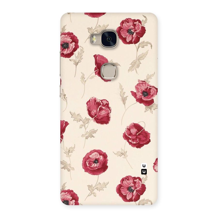 Red Rose Floral Art Back Case for Huawei Honor 5X