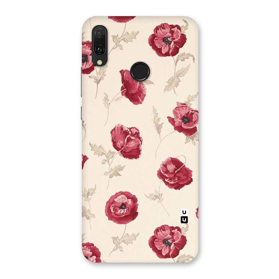 Red Rose Floral Art Back Case for Huawei Y9 (2019)