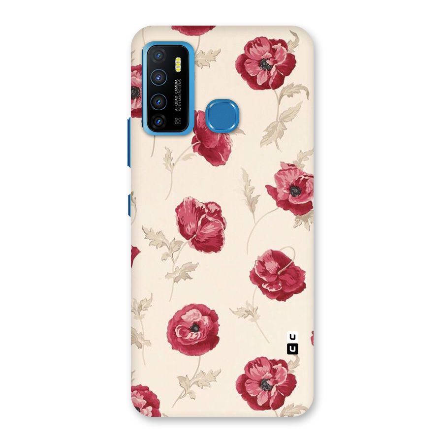 Red Rose Floral Art Back Case for Infinix Hot 9