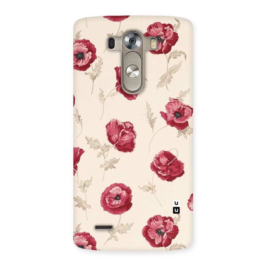 Red Rose Floral Art Back Case for LG G3