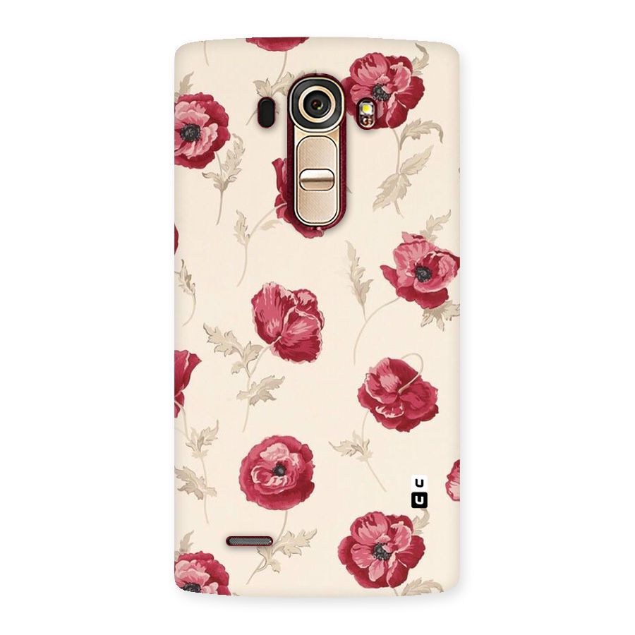 Red Rose Floral Art Back Case for LG G4
