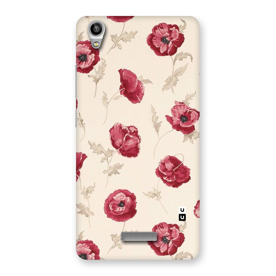 Red Rose Floral Art Back Case for Lava-Pixel-V1