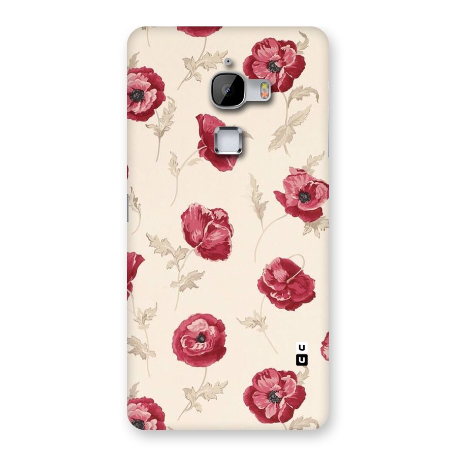 Red Rose Floral Art Back Case for LeTv Le Max