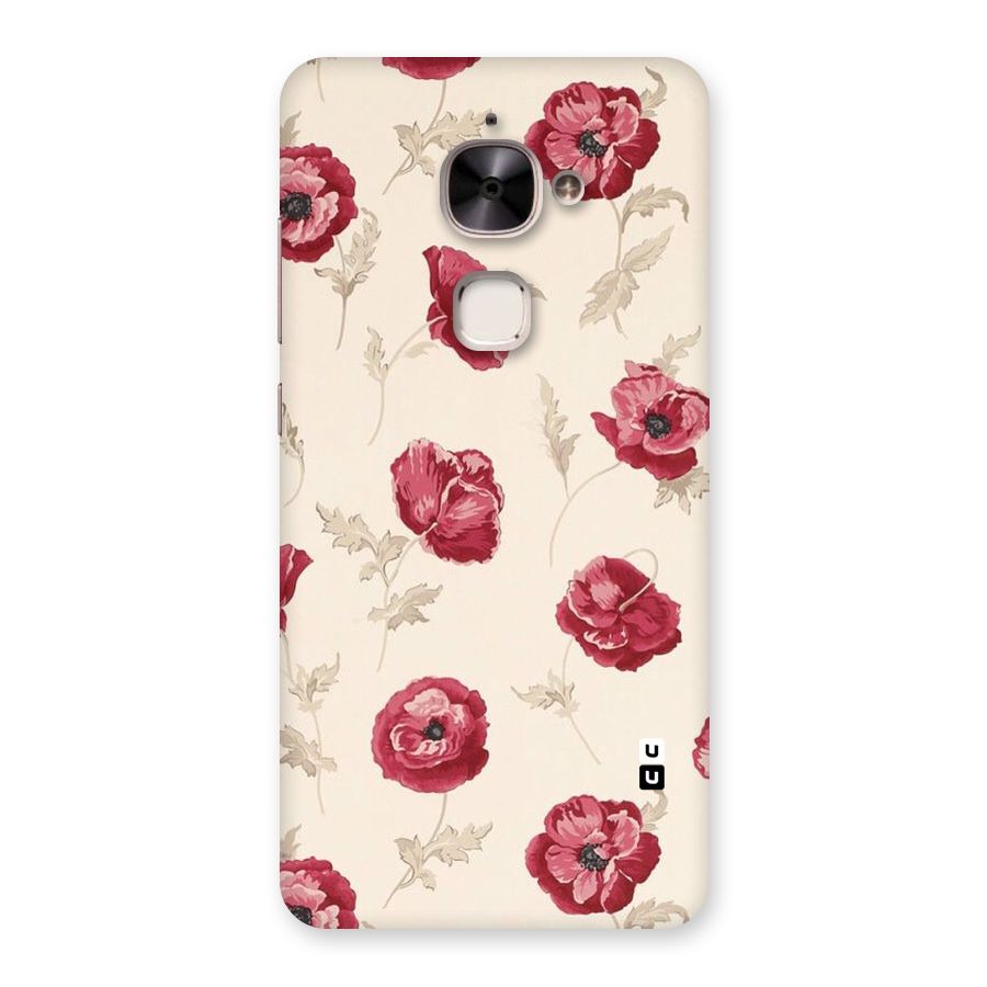 Red Rose Floral Art Back Case for Le 2