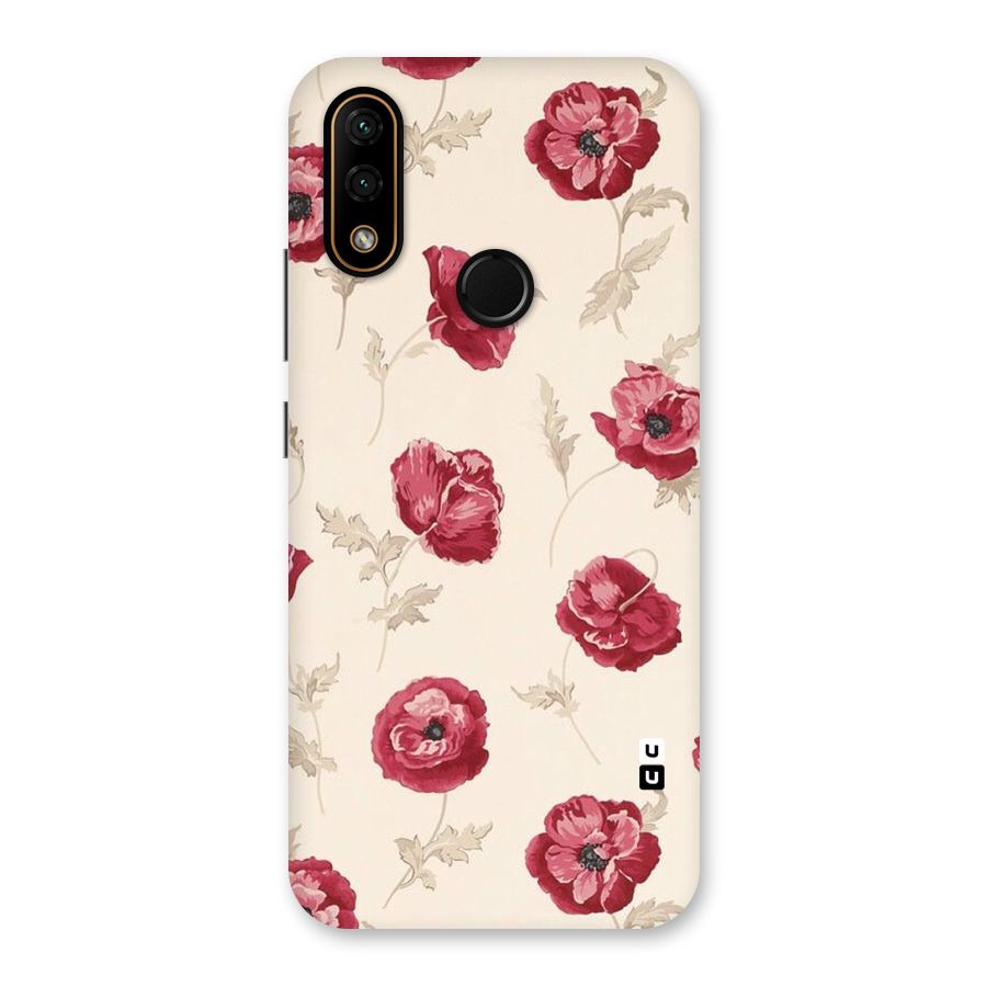 Red Rose Floral Art Back Case for Lenovo A6 Note