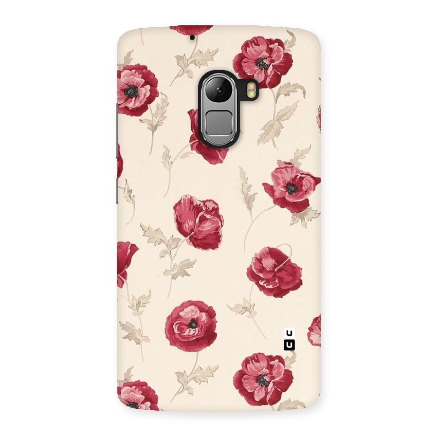 Red Rose Floral Art Back Case for Lenovo K4 Note