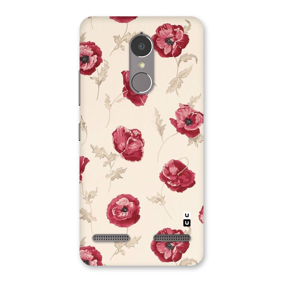 Red Rose Floral Art Back Case for Lenovo K6 Power