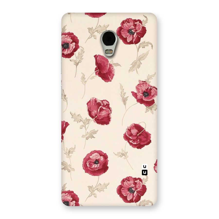 Red Rose Floral Art Back Case for Lenovo Vibe P1