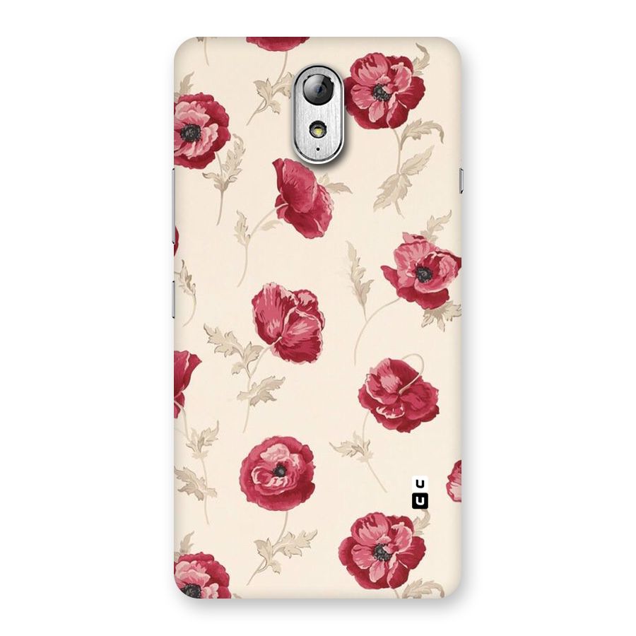 Red Rose Floral Art Back Case for Lenovo Vibe P1M
