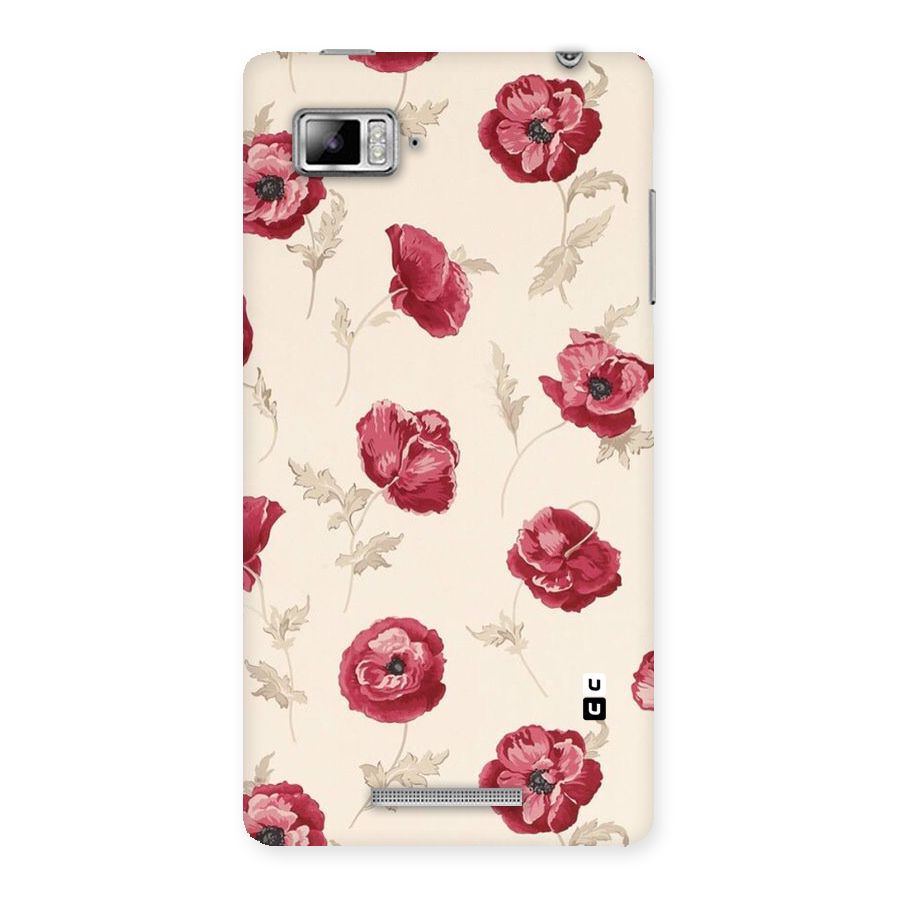 Red Rose Floral Art Back Case for Lenovo Vibe Z K910
