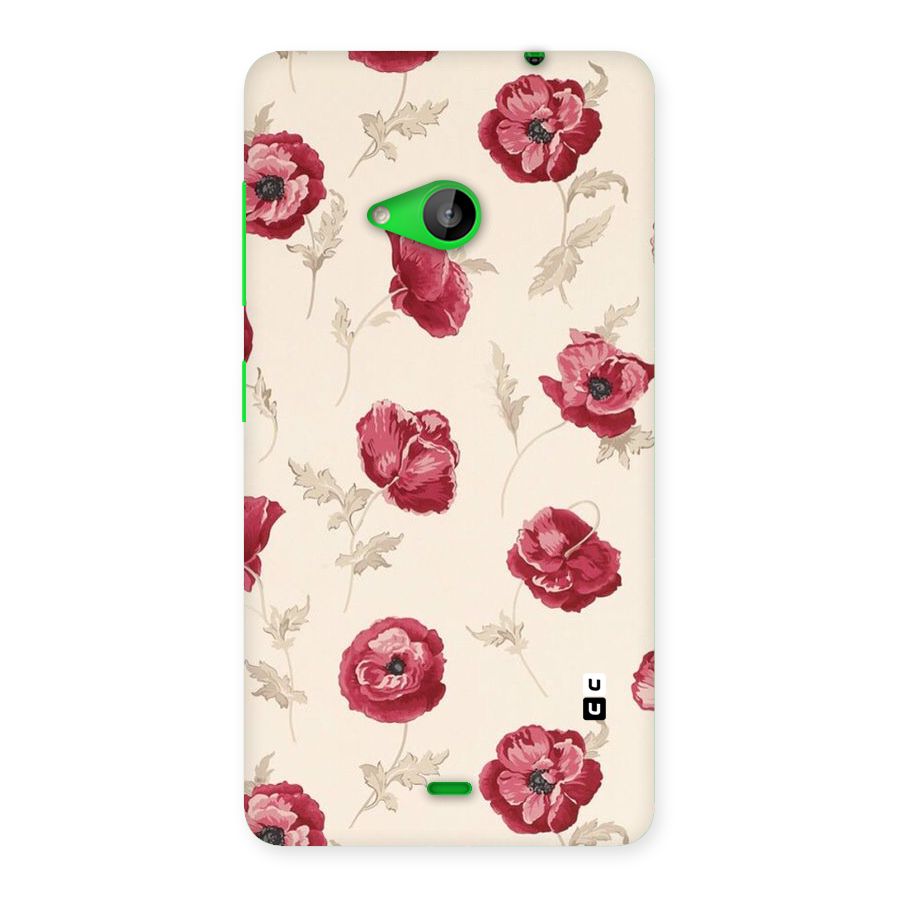Red Rose Floral Art Back Case for Lumia 535