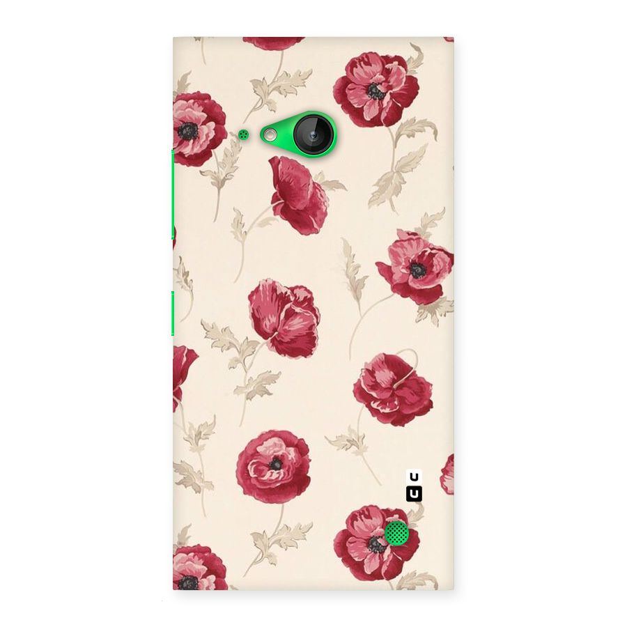 Red Rose Floral Art Back Case for Lumia 730