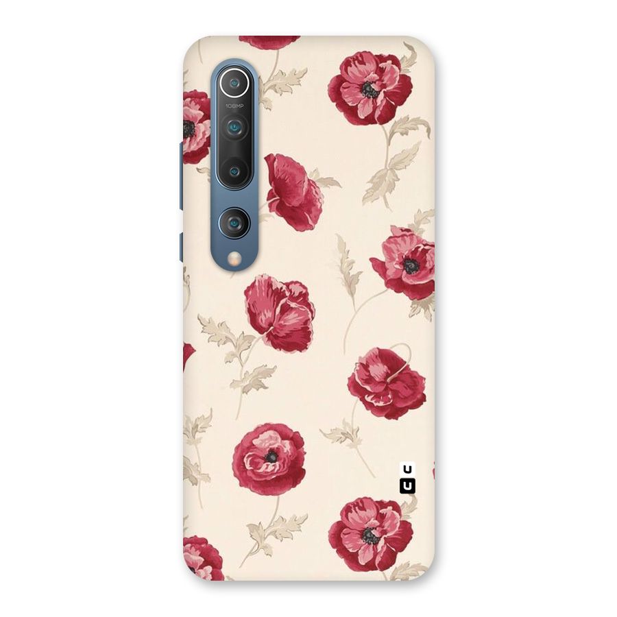 Red Rose Floral Art Back Case for Mi 10