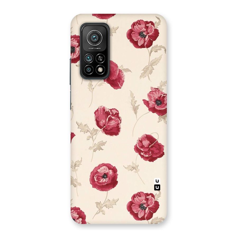 Red Rose Floral Art Back Case for Mi 10T 5G