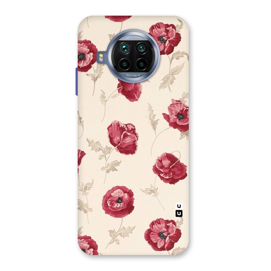 Red Rose Floral Art Back Case for Mi 10i
