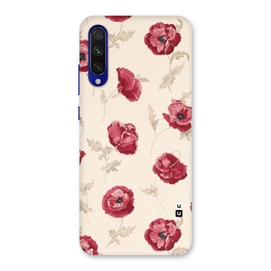 Red Rose Floral Art Back Case for Mi A3