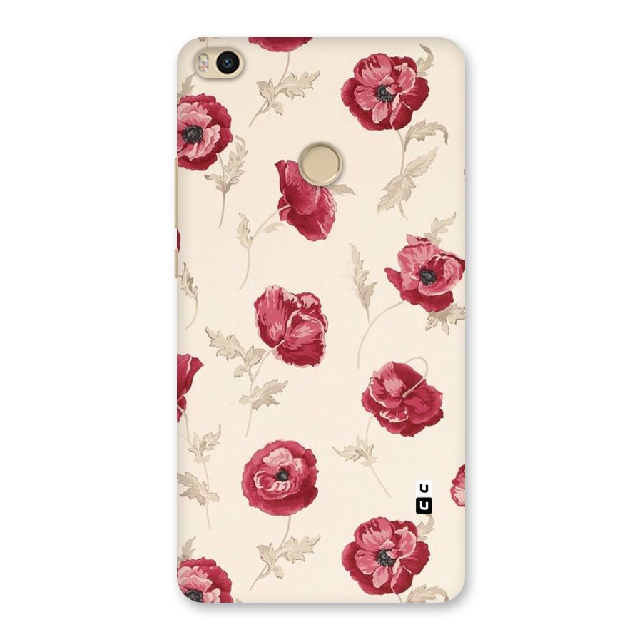 Red Rose Floral Art Back Case for Mi Max 2