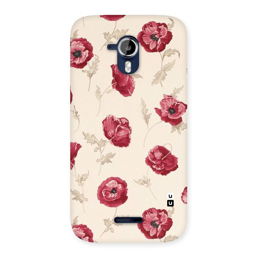 Red Rose Floral Art Back Case for Micromax Canvas Magnus A117