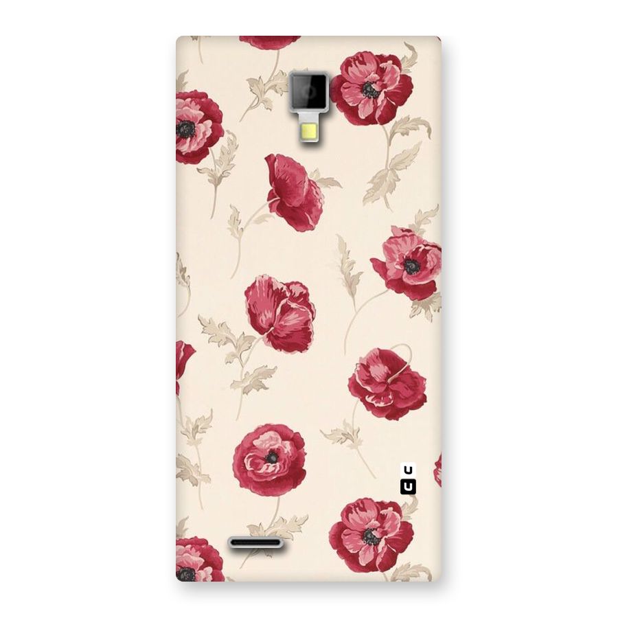 Red Rose Floral Art Back Case for Micromax Canvas Xpress A99